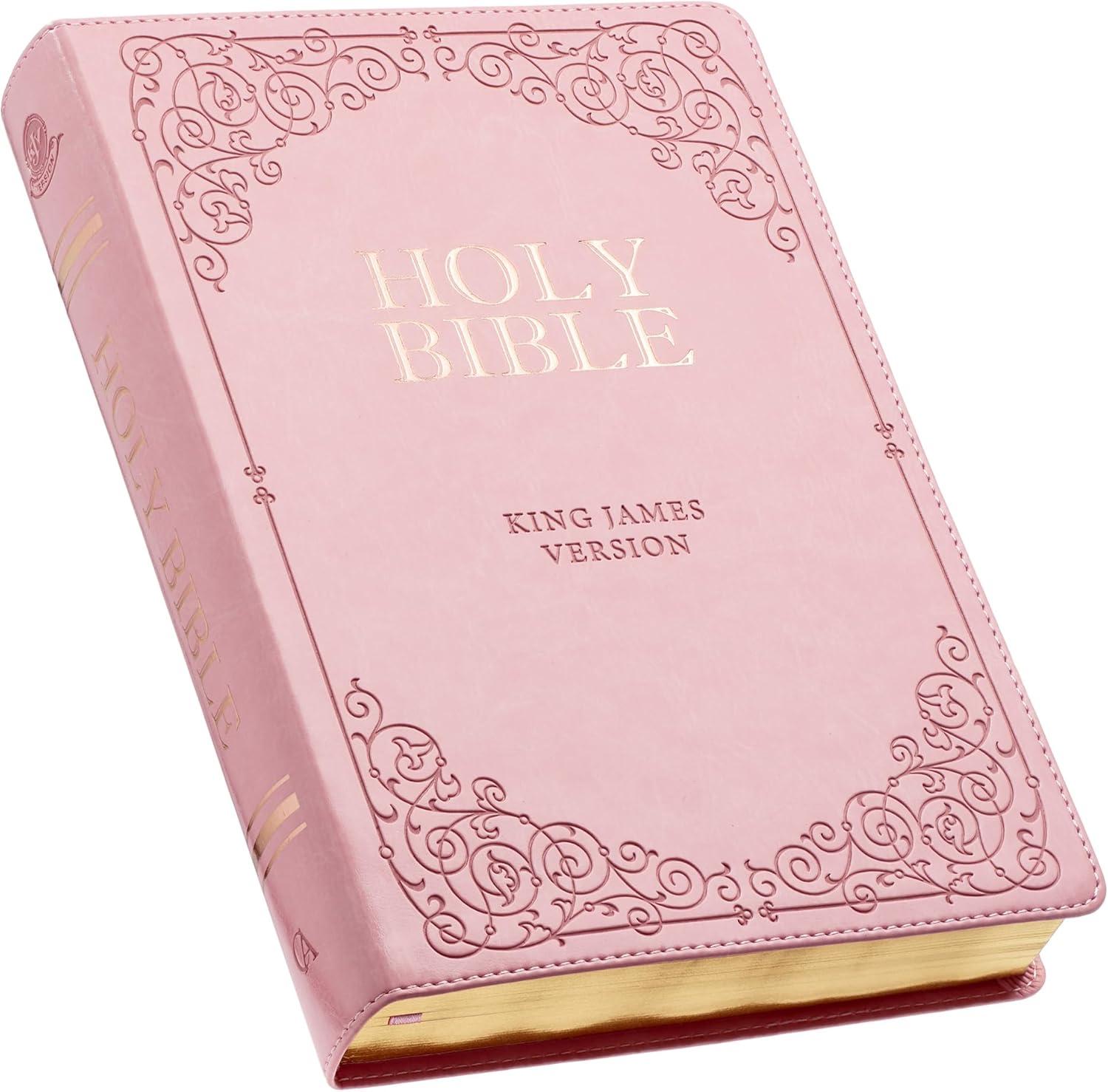 Pink Faux Leather Giant Print King James Bible