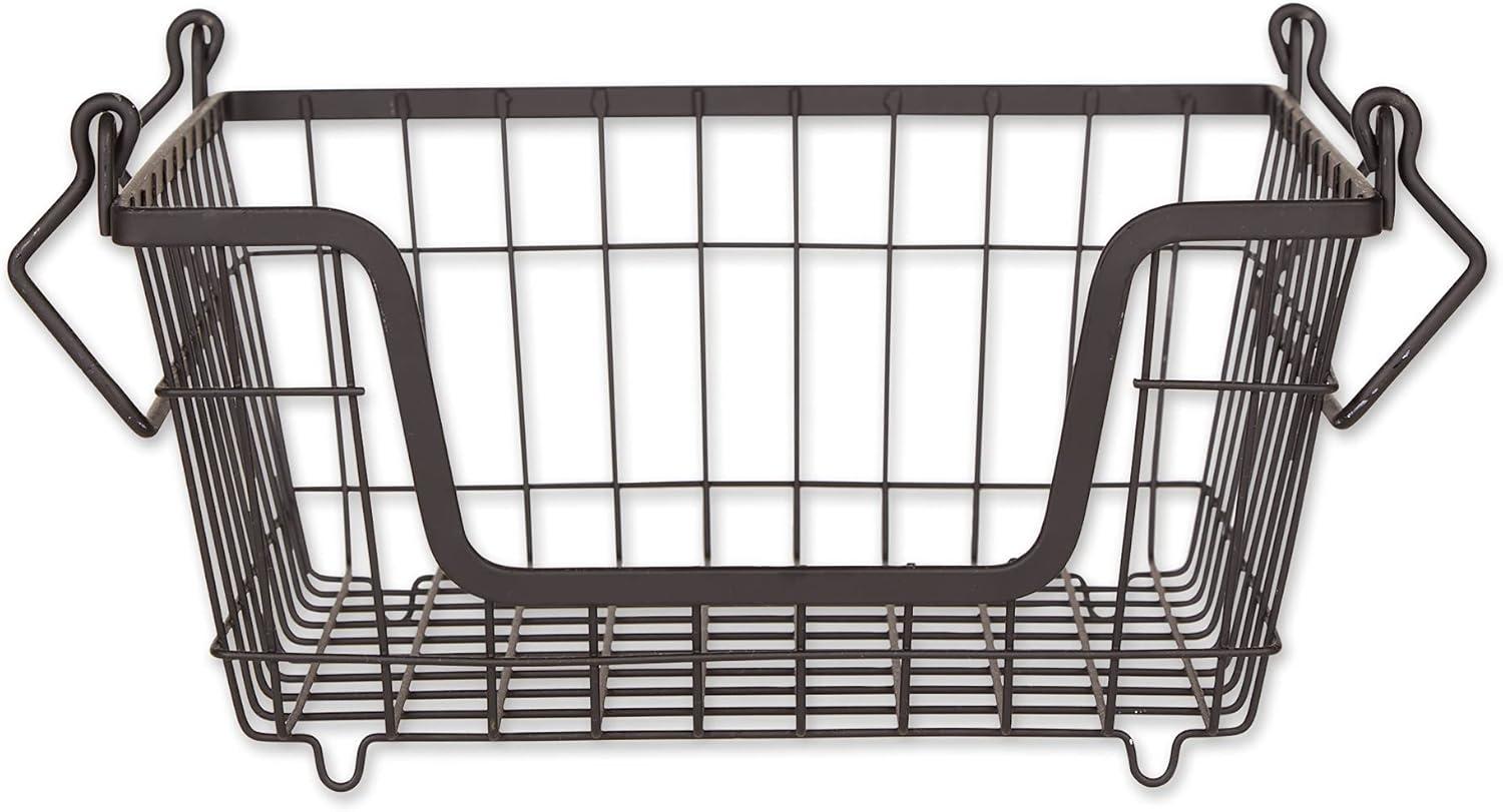 Metal Basket Black Square Small 11X11X6