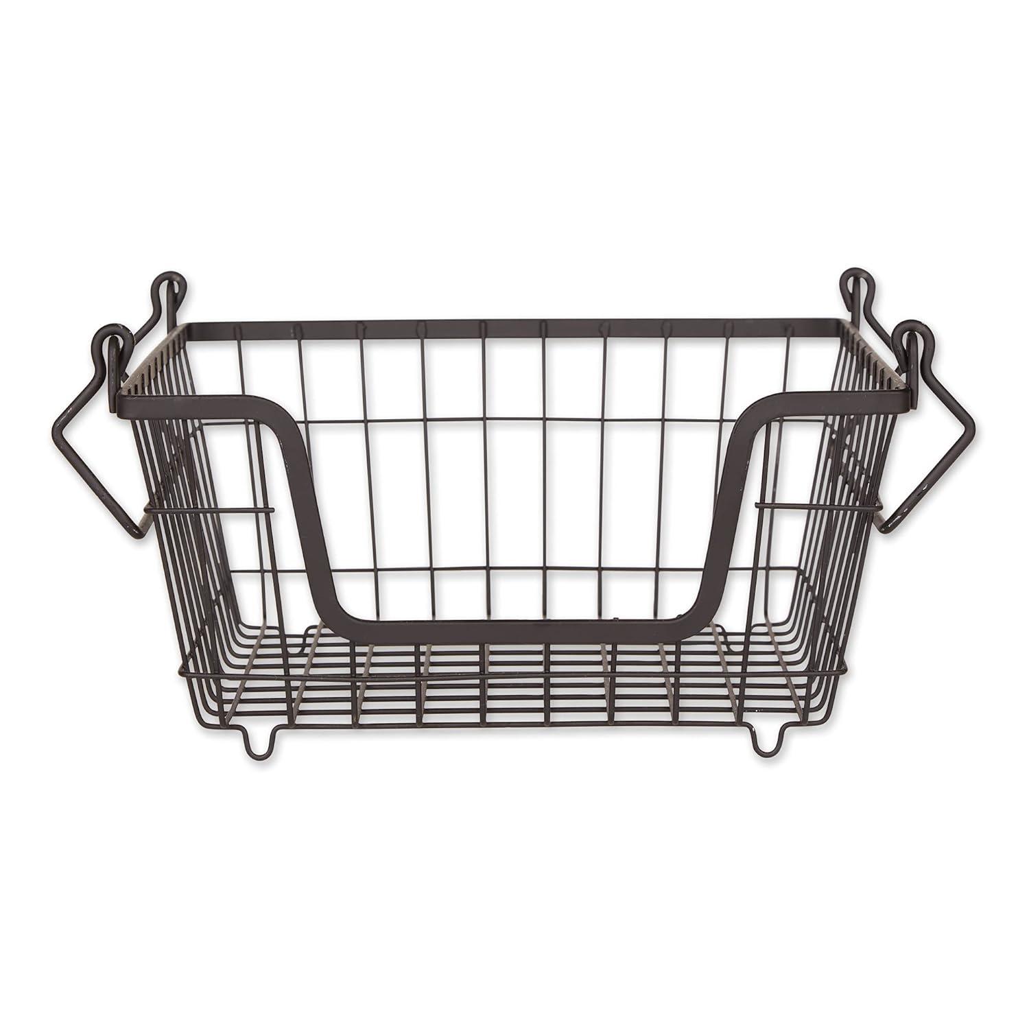 Metal Basket Black Square Small 11X11X6