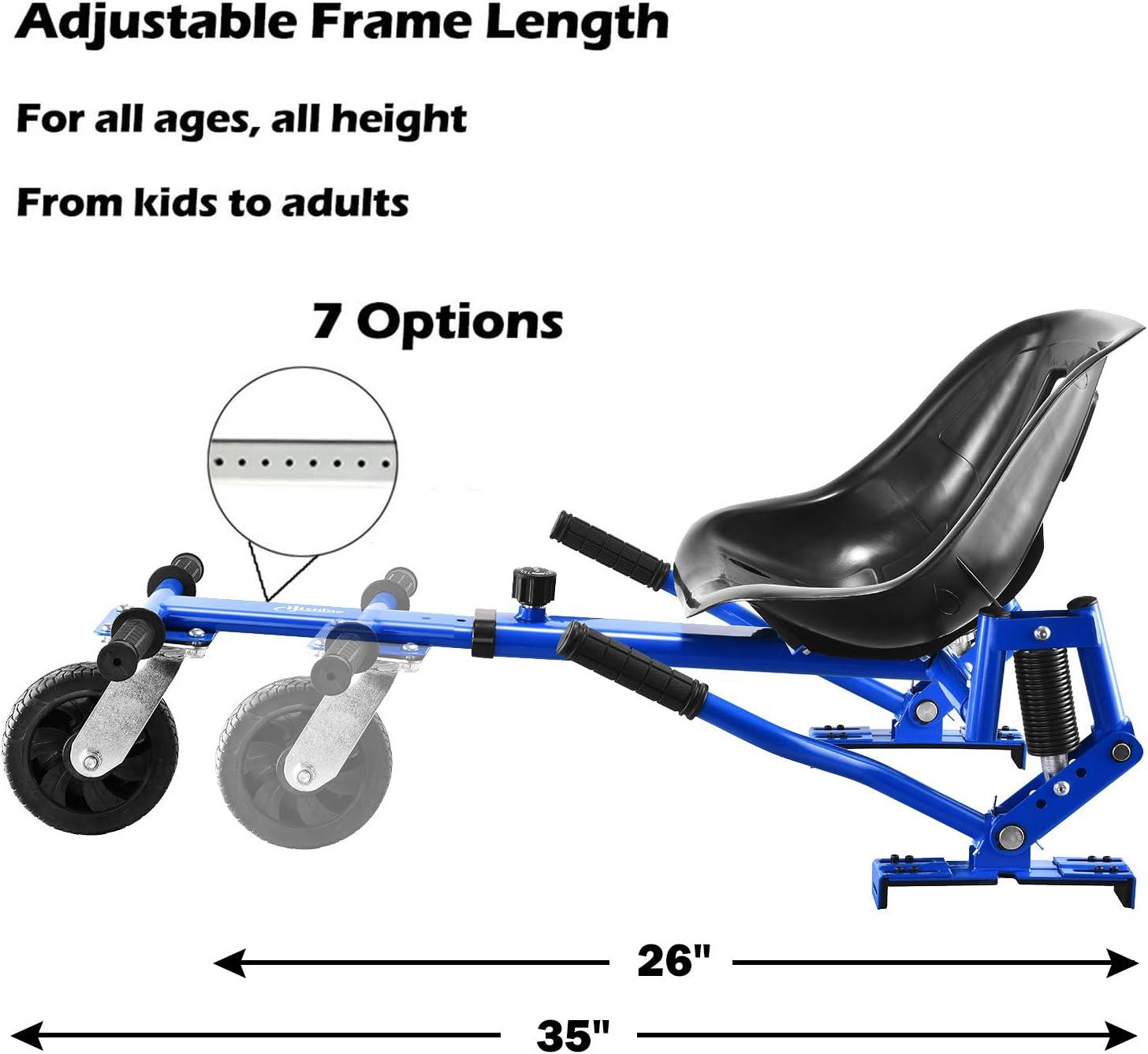 Hoverboard seat Attachment, Hoverboard go Kart for Adults & Kids, Accessories to Transform Hoverboard into go cart, Hover carts for self Balancing Scooter, Blue