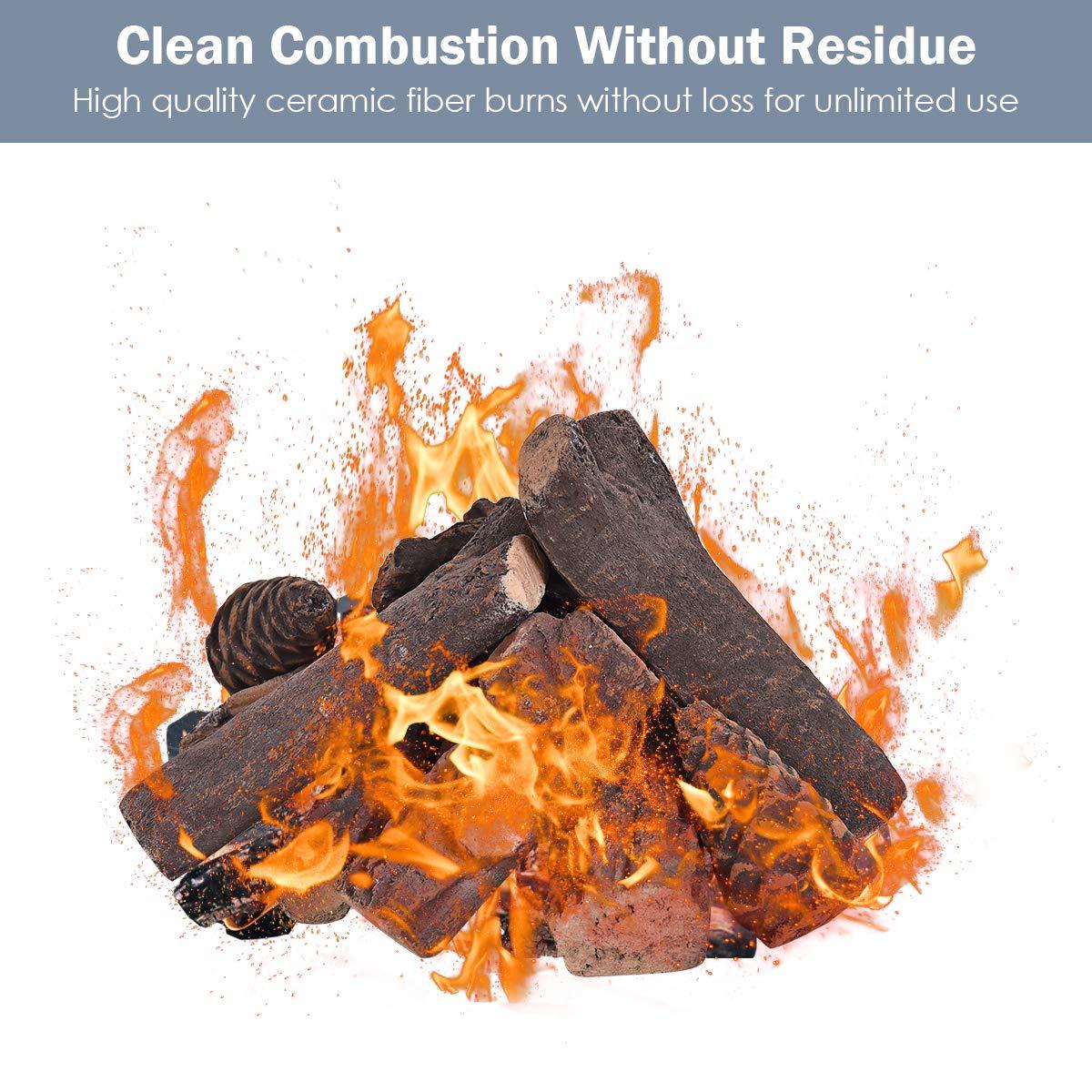 Loon Peak® Barnsdale 9 Piece Ceramic Decorative Logs