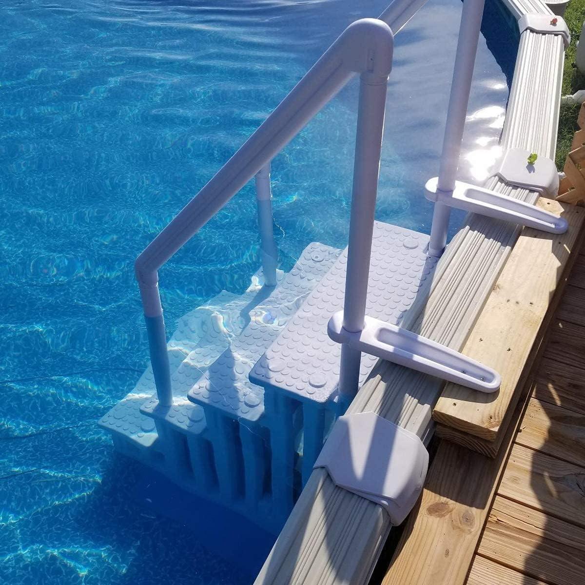 XtremepowerUS XtremepowerUS In-Pool Step Ladder with Handrails for Pools and Decks Up to 54" High