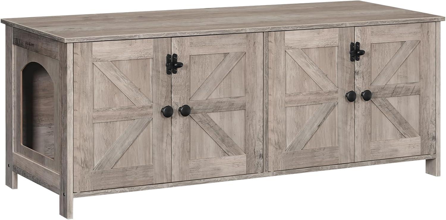 Cat Litter Box Fence For 2 Cats, Hidden Litter Box Furniture