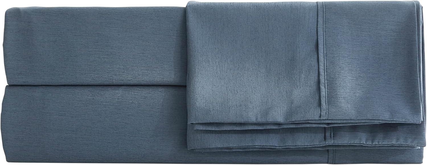 Steel Blue Rayon Bamboo Blend Queen Sheet Set