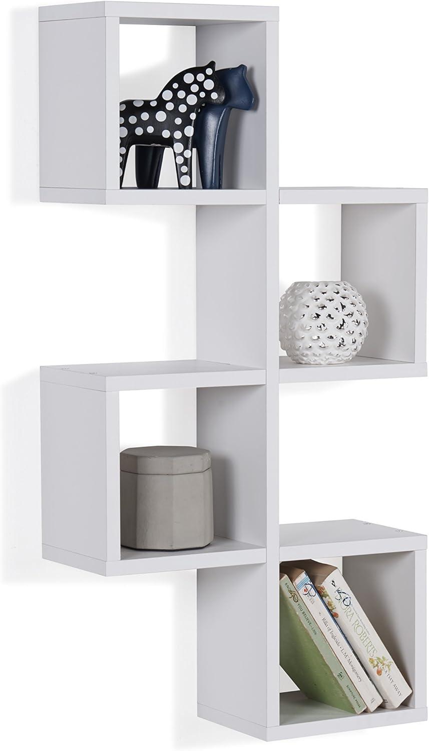 30" x 15.25" Cubby Chessboard Wall Shelf White - Danya B.