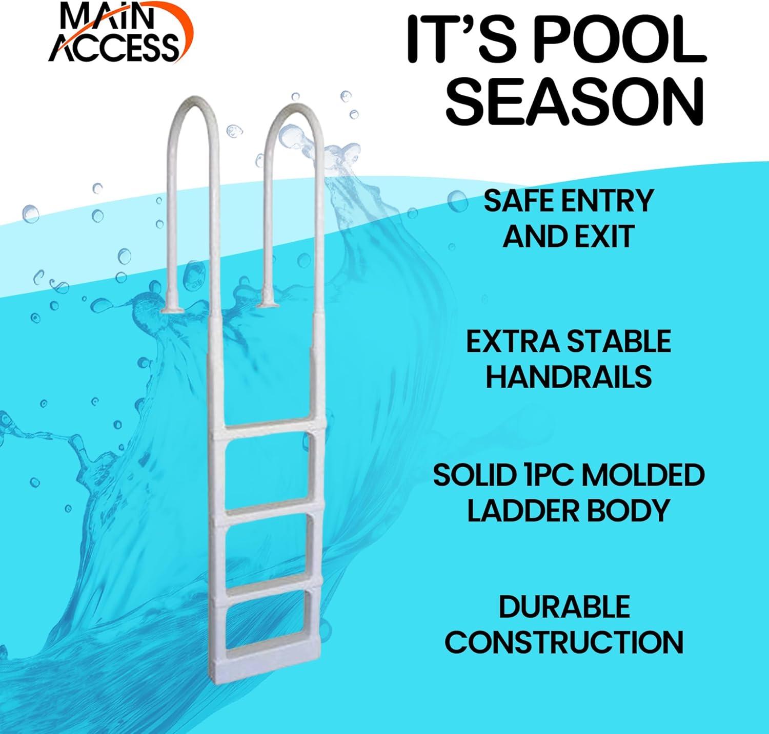 Main Access Main Access 22.6'' D Hot Tub Step in White