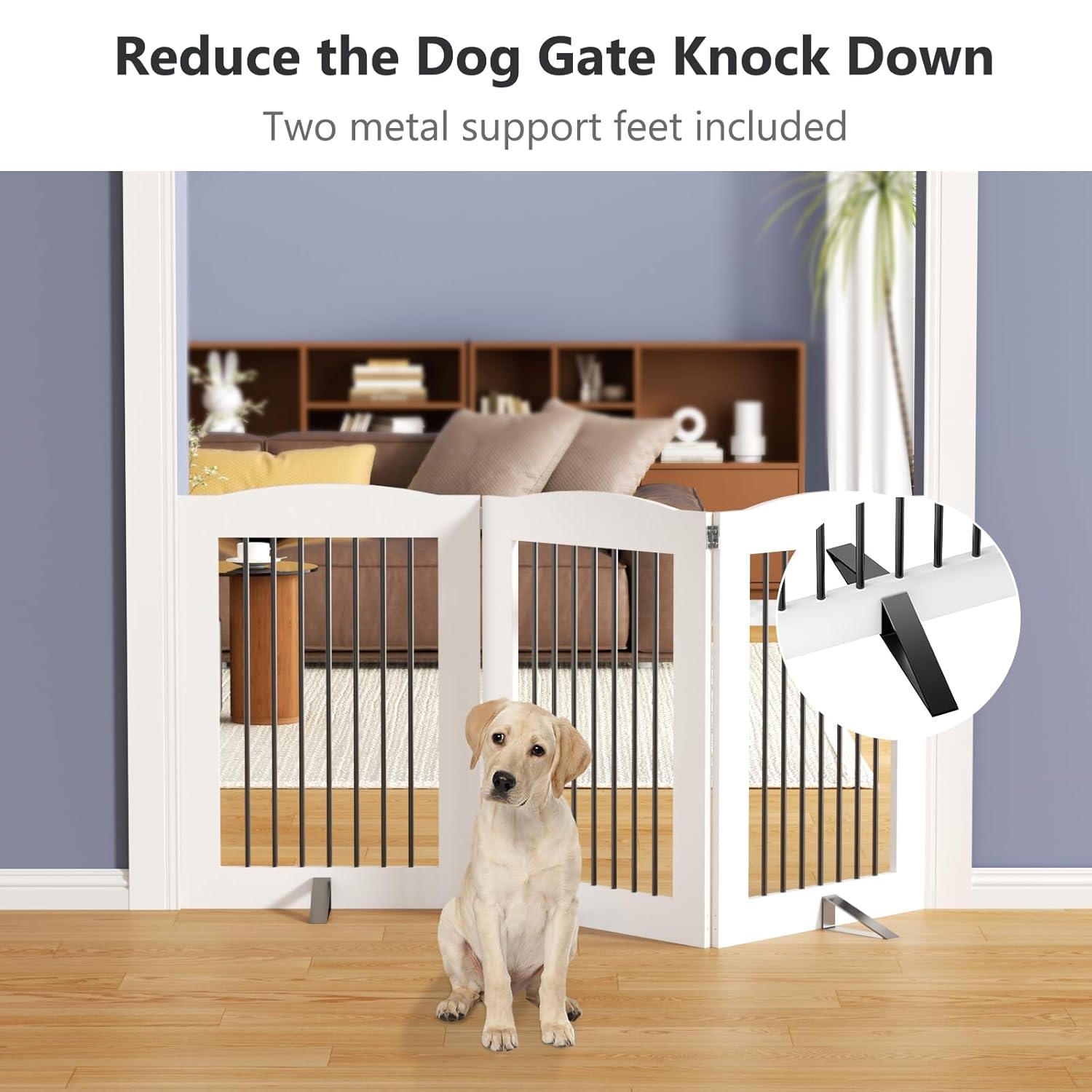 Archie & Oscar™ Freestanding Dog Gates, Foldable Dog Fence Indoor For Stairs, Doorways