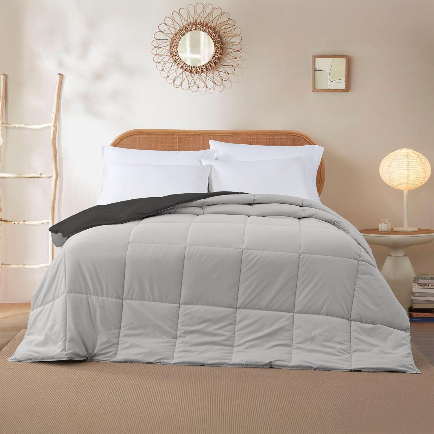 Modern Threads Modern Threads Sanctuary by PCT Down Alternative Microfiber Quilted Reversible Comforter & Duvet Insert - Soft, Comfortable Alternative to Goose Down - Bedding for All Seasons