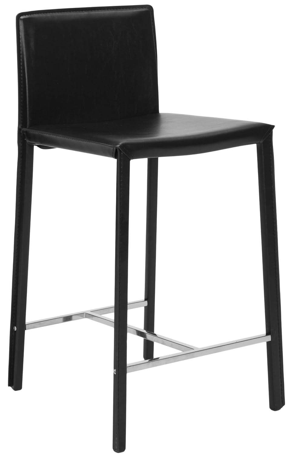 Jason 24" H Counter Stool (Set Of 2) - Black - Safavieh
