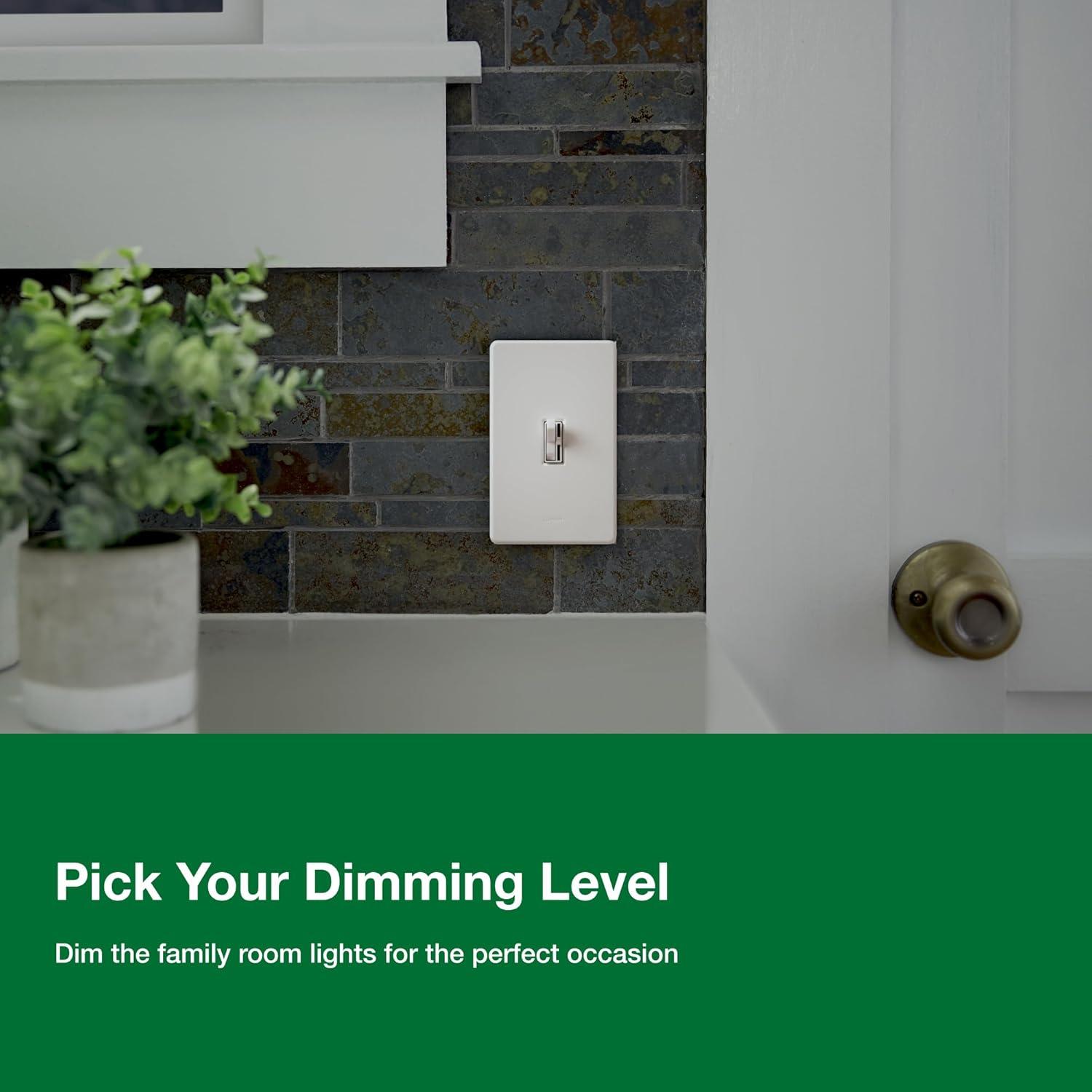 Black Smart LED Toggle Dimmer Switch for Dimmable Bulbs
