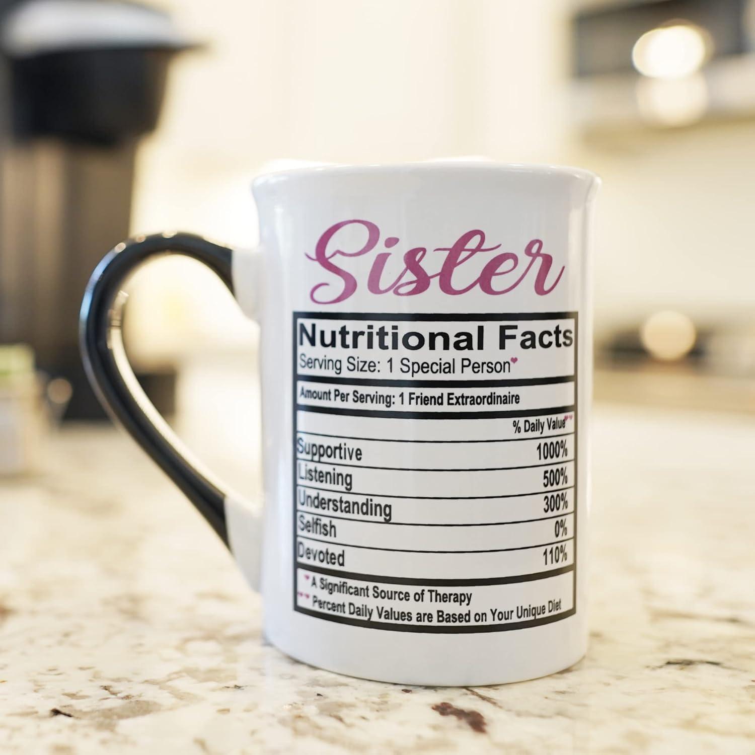 Cottage Creek Sister Mug, Sister Coffee Mug for Sisters, 16oz., 6" Multicolored