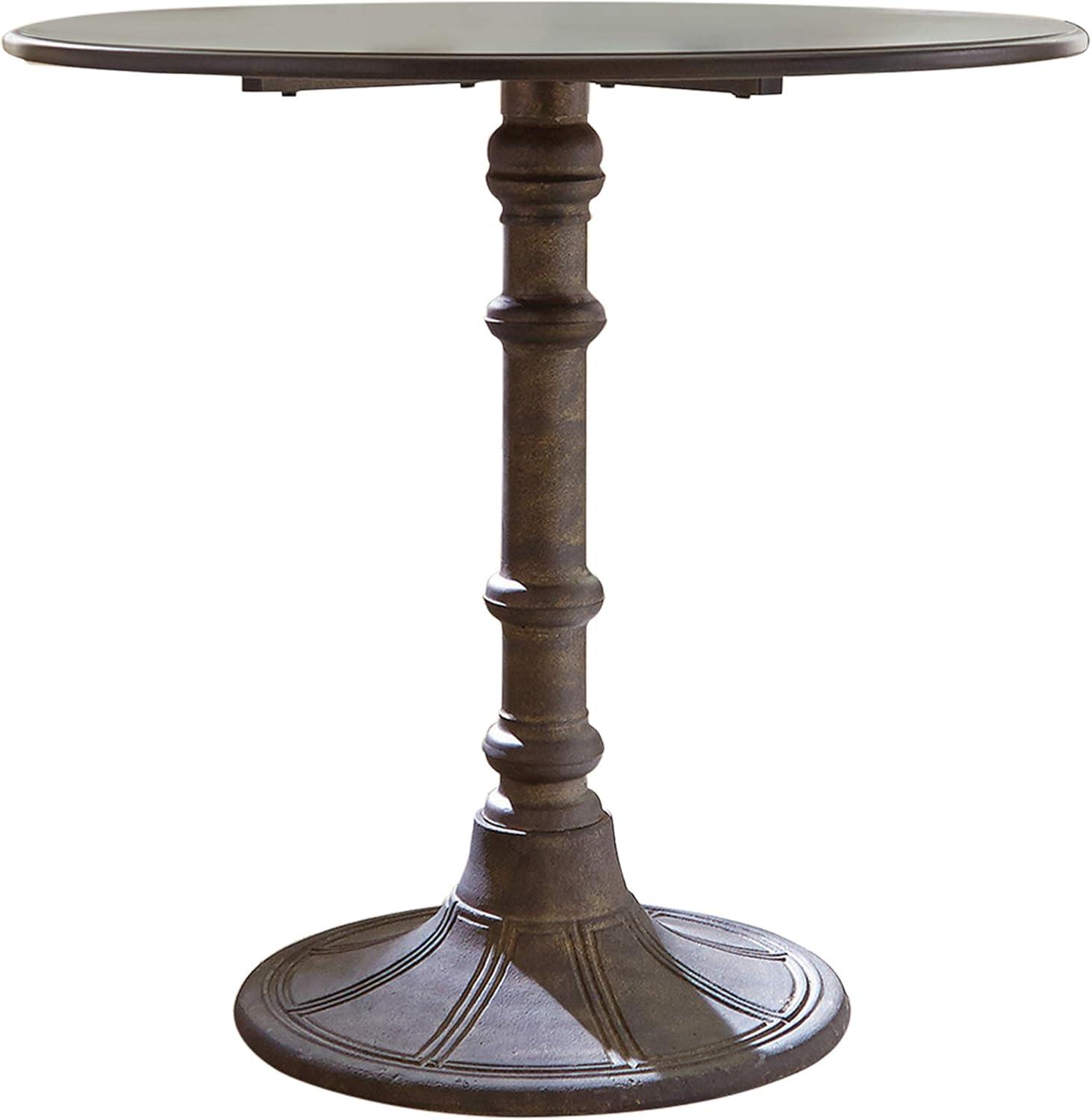 Coaster Oswego Traditional Round Wood Dining Table in Bronze