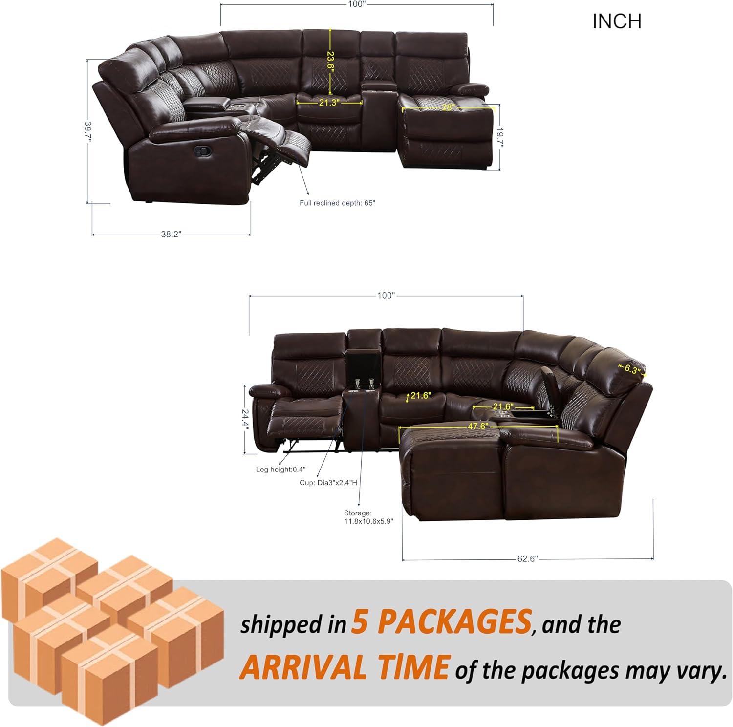 LUMISOL Large Corduroy Fabric Sofa Couch with Ottoman for Living Room, L Shaped Sectional Sofa Couch, 98" L Modular Corner Sectional Sofa for Spacious Space Office, Beige