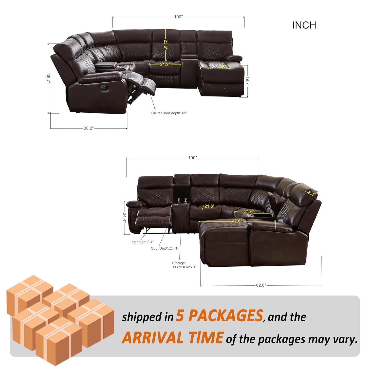 LUMISOL Large Corduroy Fabric Sofa Couch with Ottoman for Living Room, L Shaped Sectional Sofa Couch, 98" L Modular Corner Sectional Sofa for Spacious Space Office, Beige