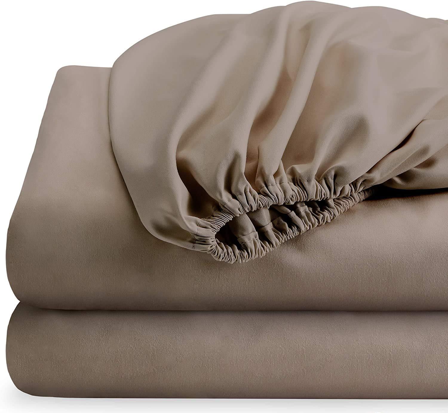 Bare Home Organic 100% Cotton Jersey Knit Fitted Sheet
