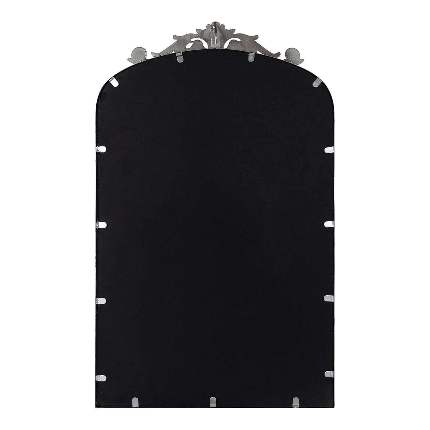 19" x 31" Arendahl Traditional Arch Decorative Wall Mirror Silver - Kate & Laurel: Metal Frame, Baroque Inspired, Easy to Hang