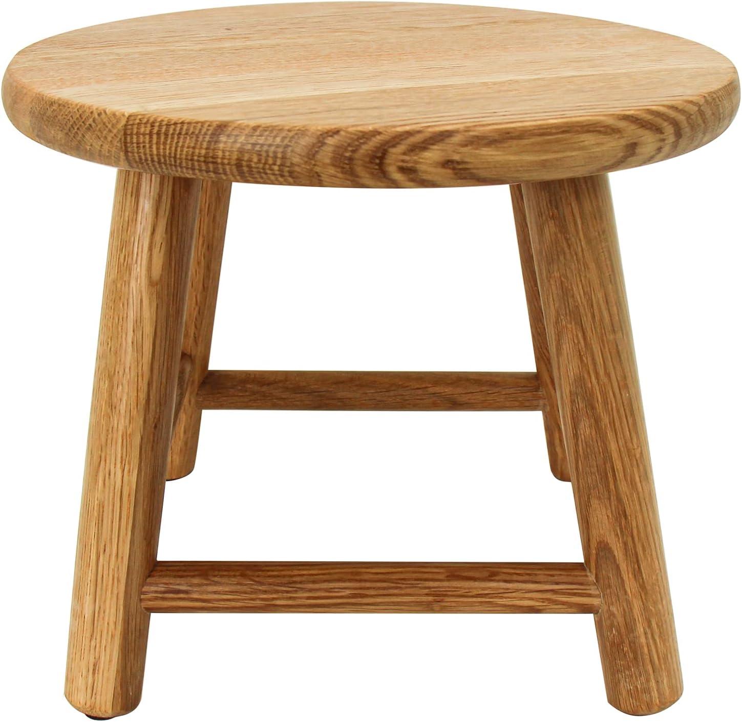 Natural Oak Handcrafted Solid Wood Kids Stool