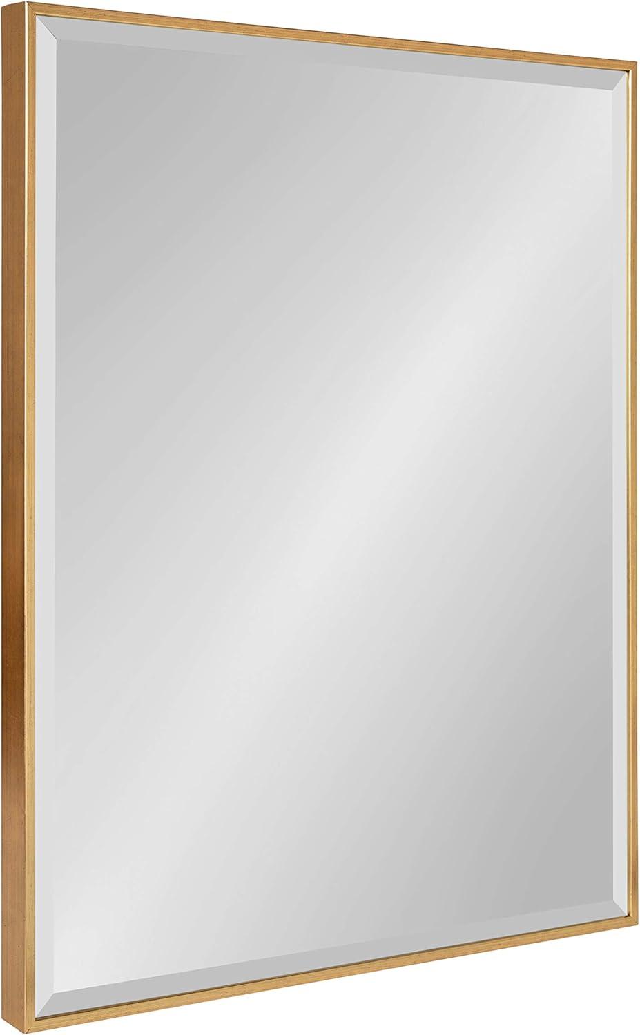 Rhodes Gold Rectangular Large Wall Mirror 22.75x28.75 Inches