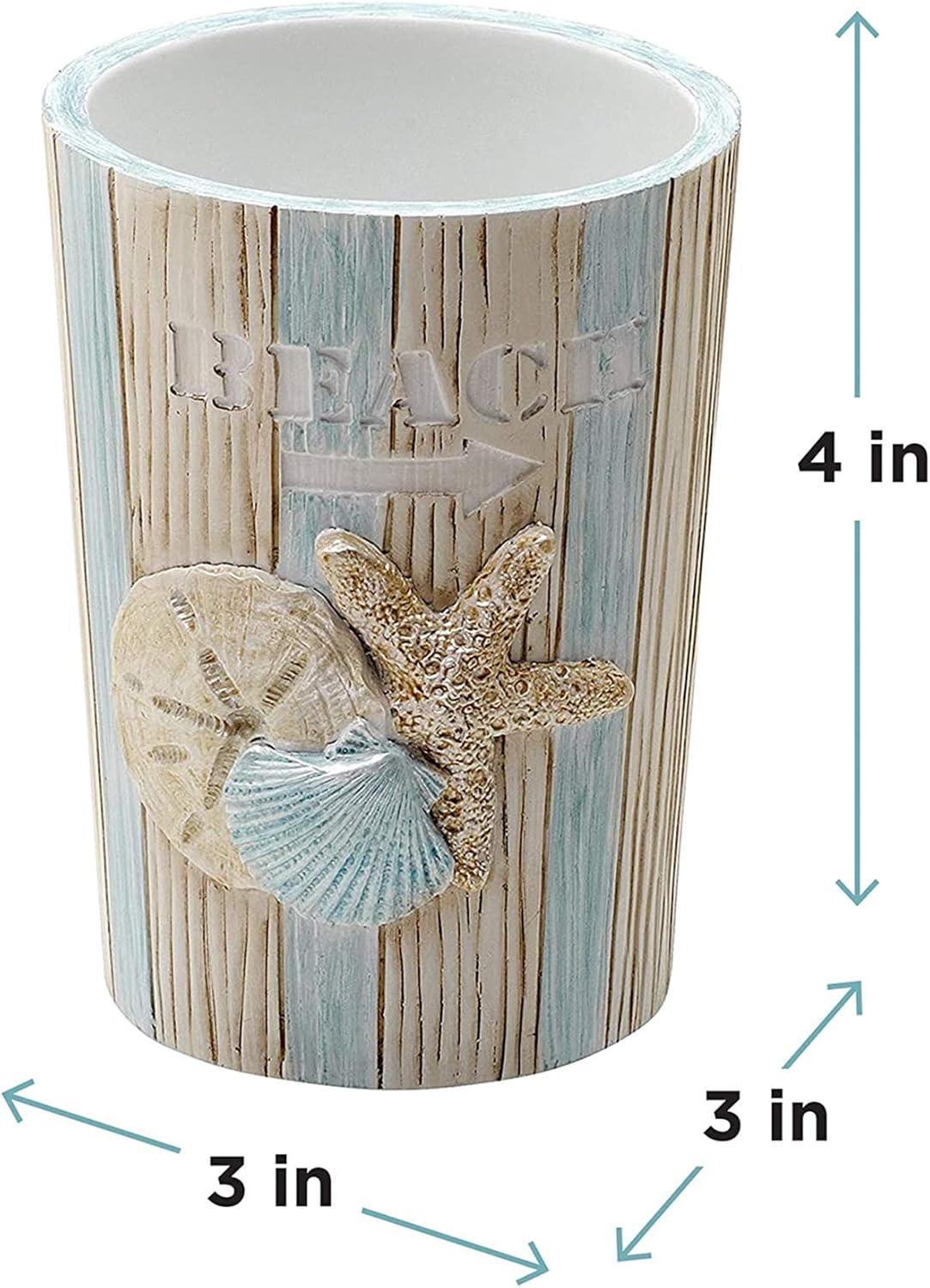 Zenna Home India Ink Seaside Serenity Tumbler, Coastal/Beach