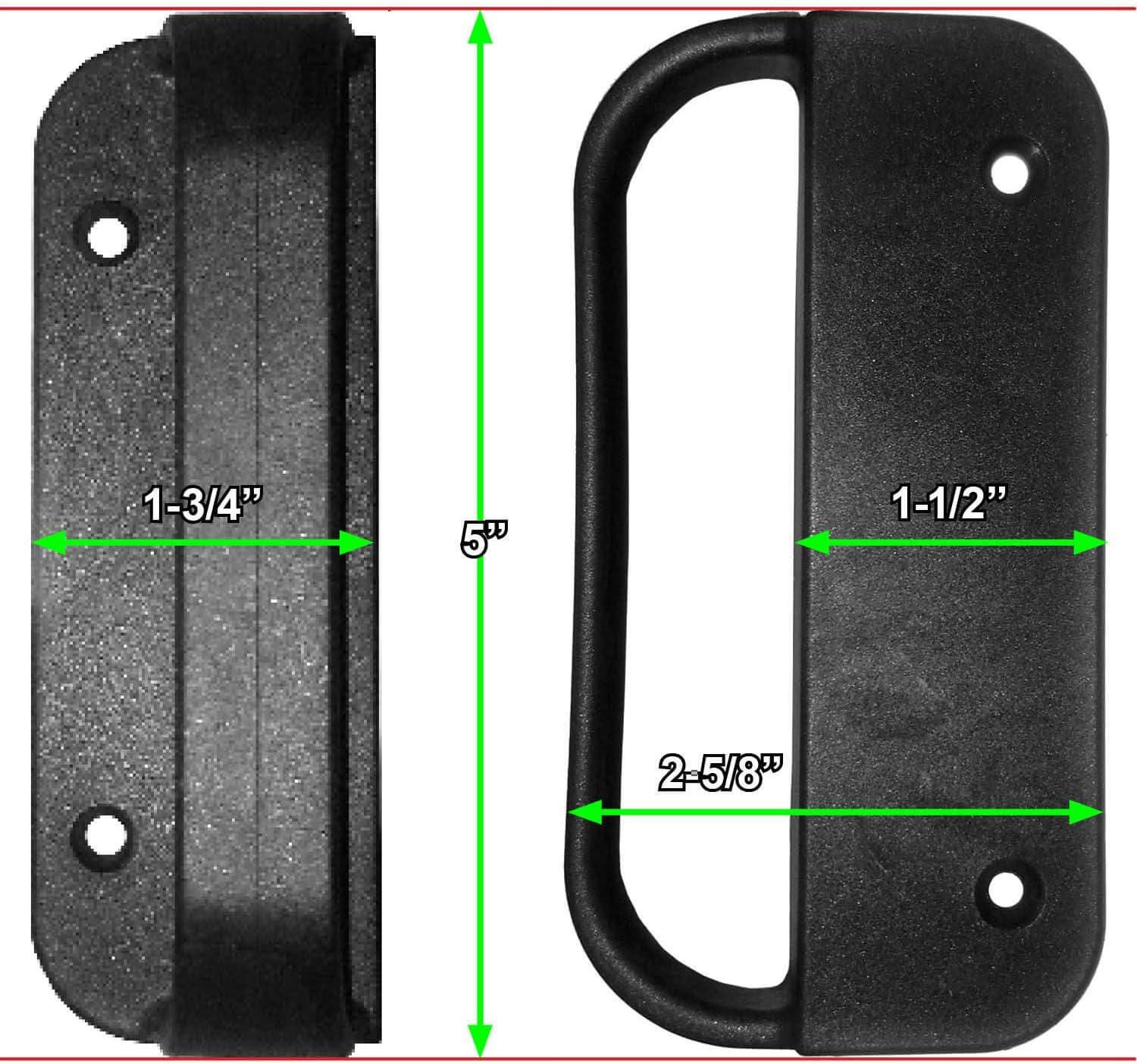 Jake Sales Universal Nylon GATE Handle -Black: Pull Works with Wood, Metal, or Vinyl Gates. (1 Pack)