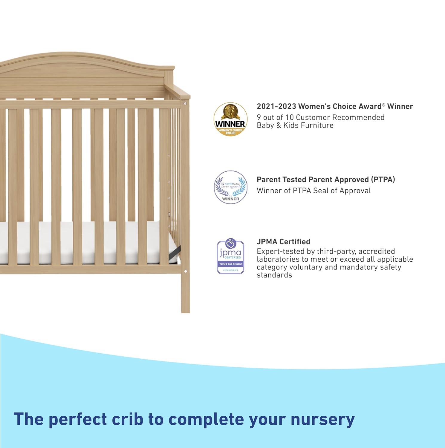 Graco Graco Stella 4-in-1 Mini Convertible Crib with Mattress