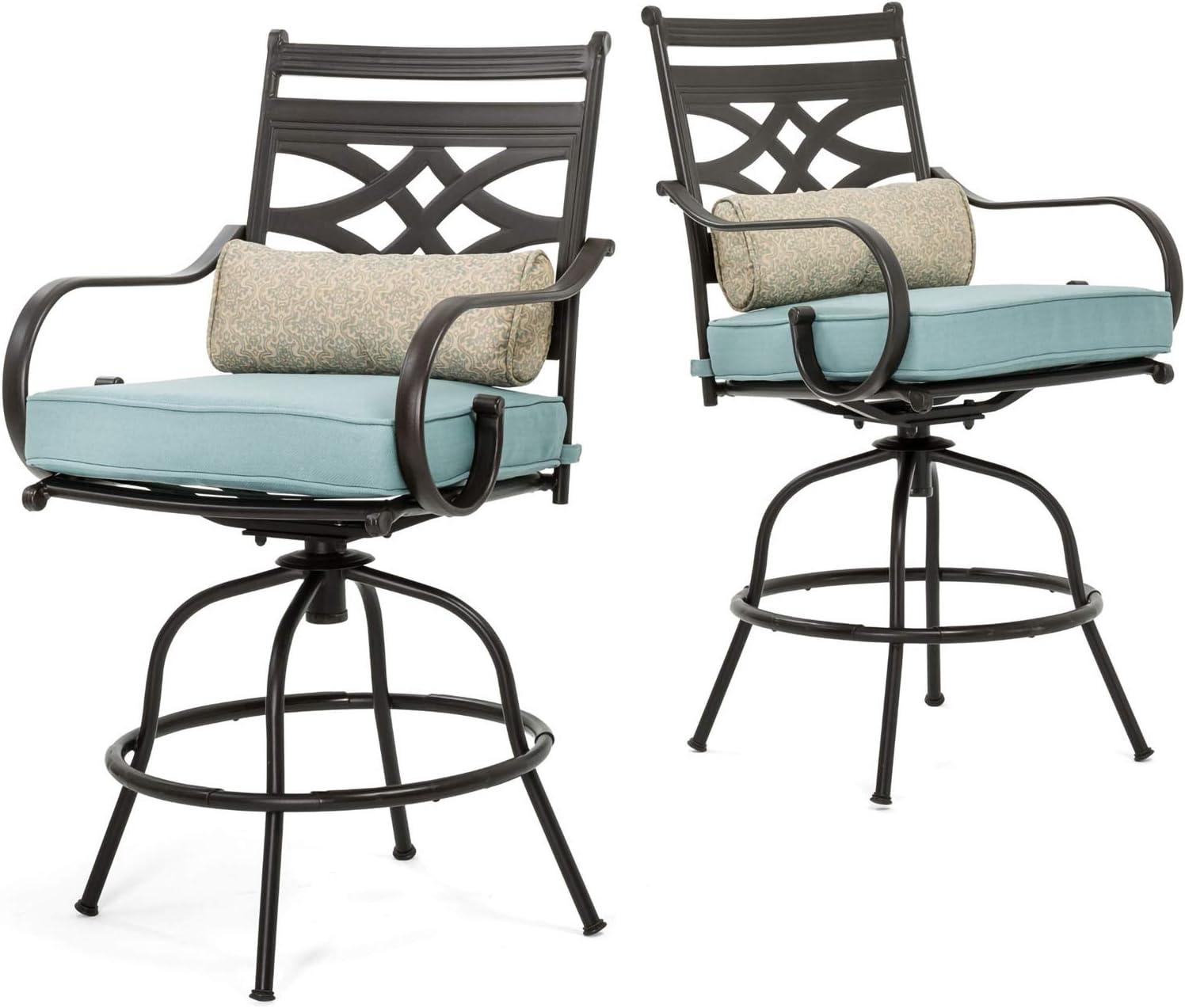 Hanover Montclair 5-Piece Steel Outdoor Counter-Height Patio Dining Set with Table, Seats 4