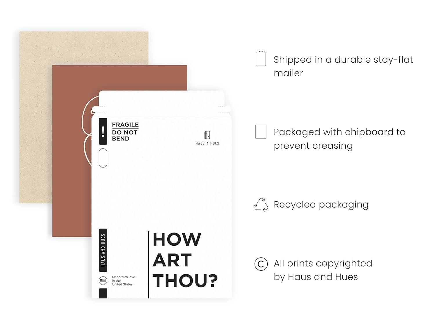 HAUS AND HUES Woman Drawing Line Art Wall Decor - Female Figure Wall Art | Silhouette Drawings Artwork Line Drawing Wall Art Minimalist Wall Decor | 12"x16" UNFRAMED