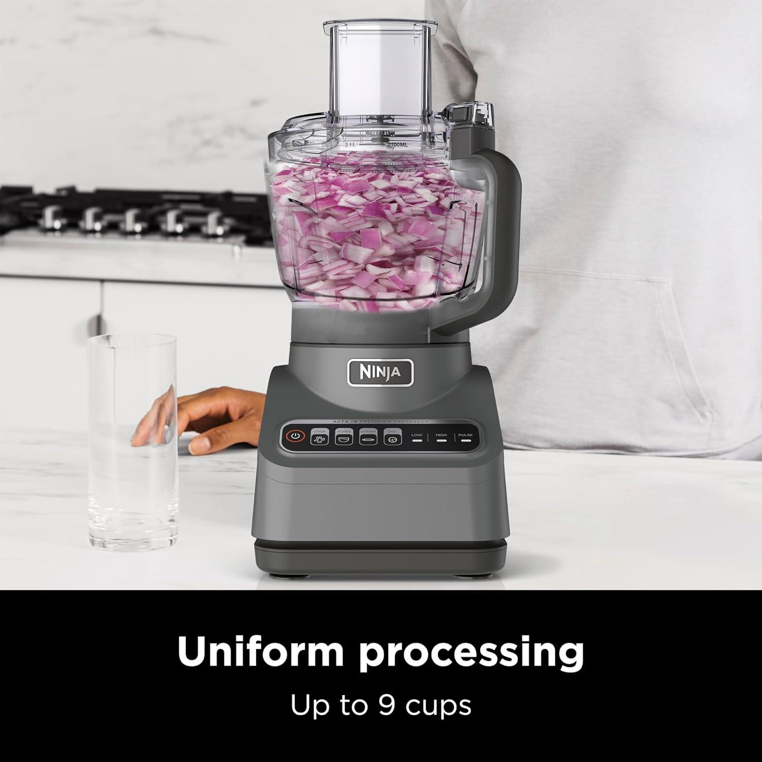 Ninja 9-Cup Silver Food Processor with Variable Speed and Attachments