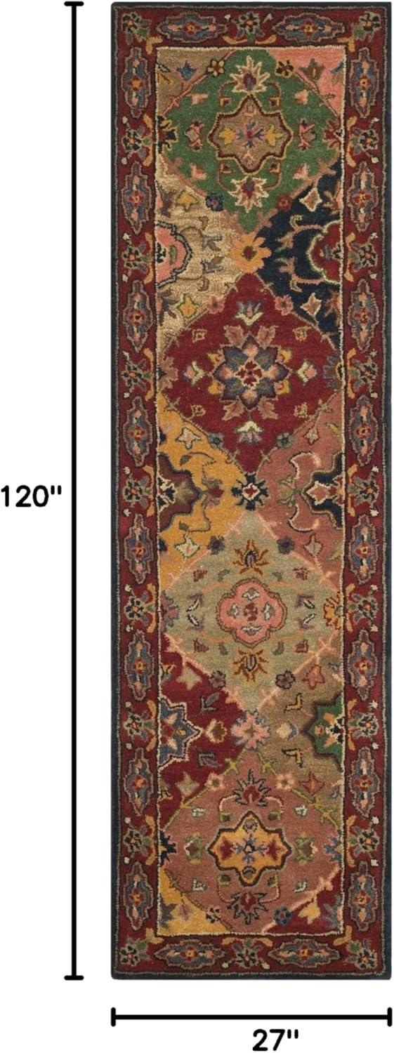 Heritage HG926 Hand Tufted Area Rug - Red/Multi - 5'x8' - Safavieh.