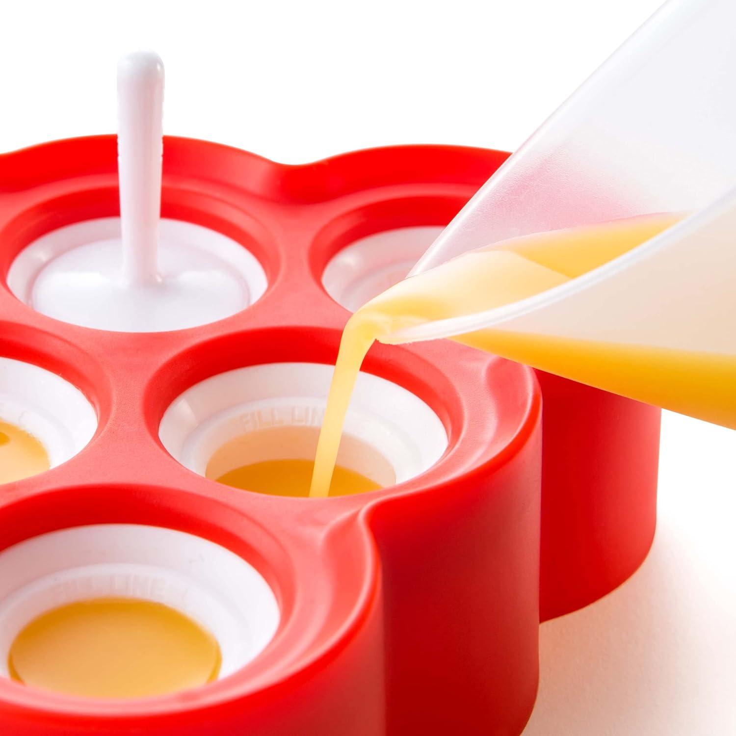 ZOKU Mini Pop Molds, 9 Miniature Popsicle Molds With Sticks and Drip Guards, Easy-Release BPA-free Silicone