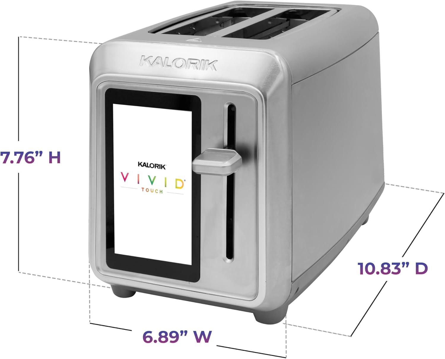 Kalorik Stainless Steel 2-Slice Toaster with Digital Touchscreen