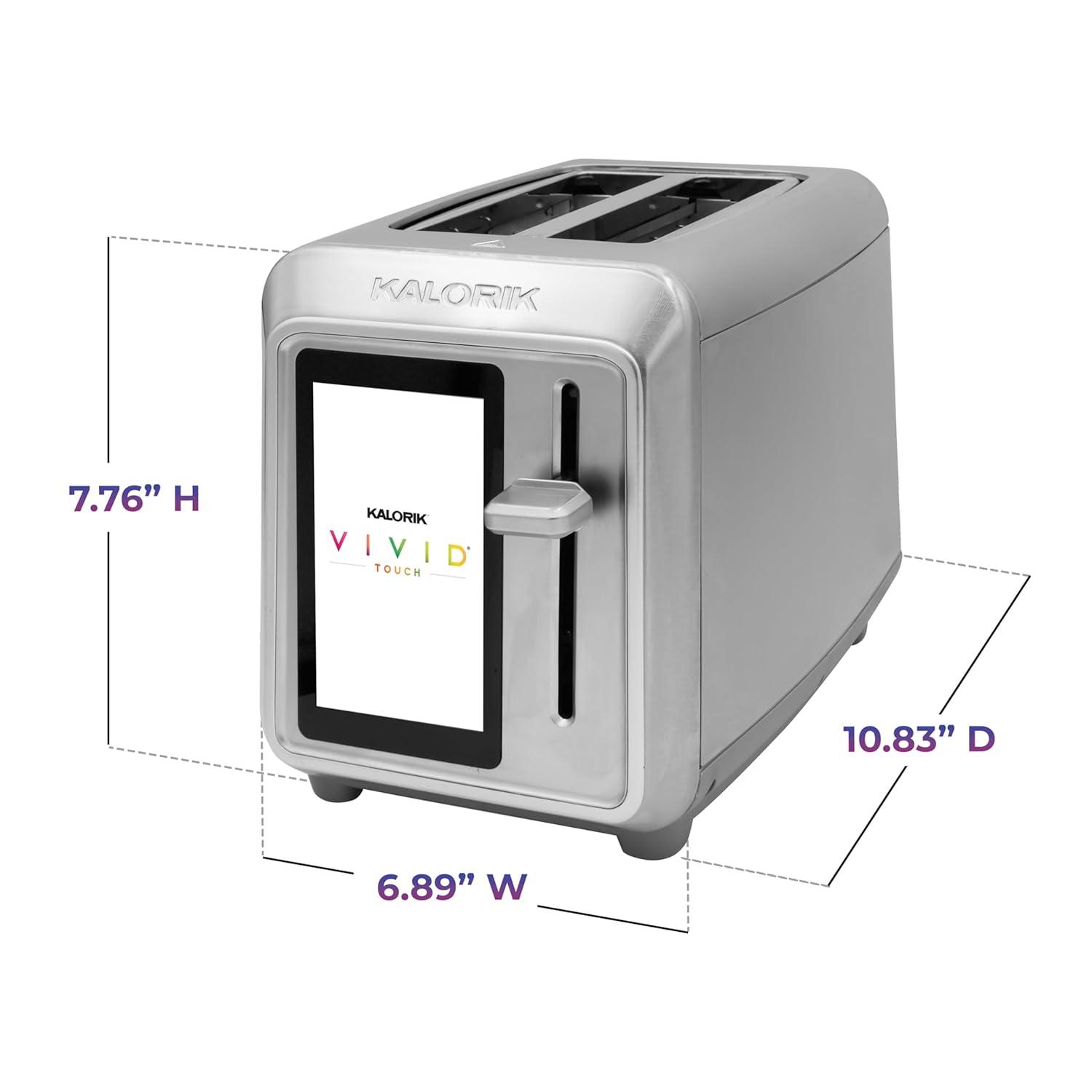 Kalorik Stainless Steel 2-Slice Toaster with Digital Touchscreen