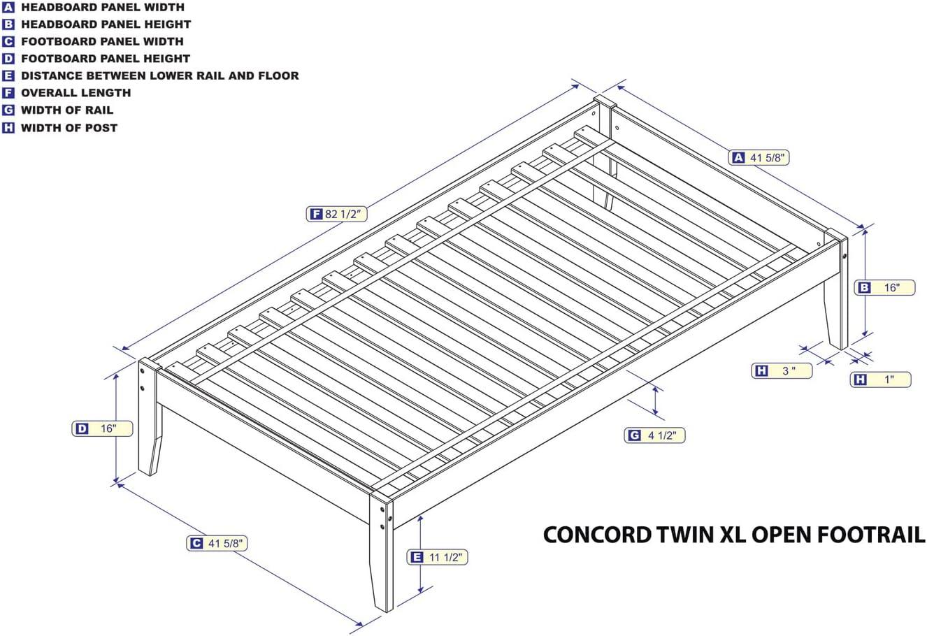 Espresso Twin XL Versatile Platform Bed with Upholstered Frame