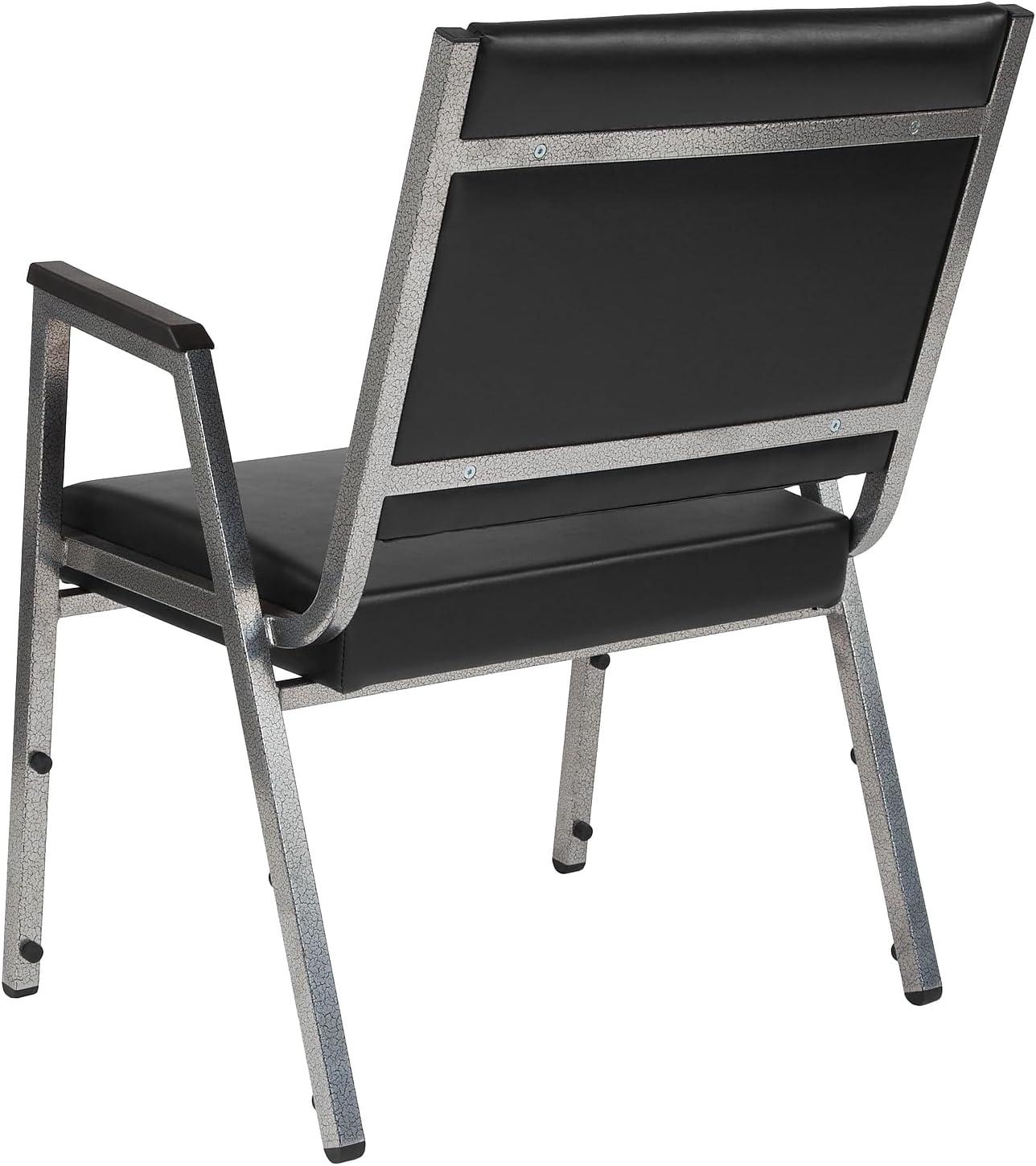 Flash Furniture HERCULES Series 1000 lb. Rated Black Antimicrobial Vinyl Bariatric Medical Reception Arm Chair