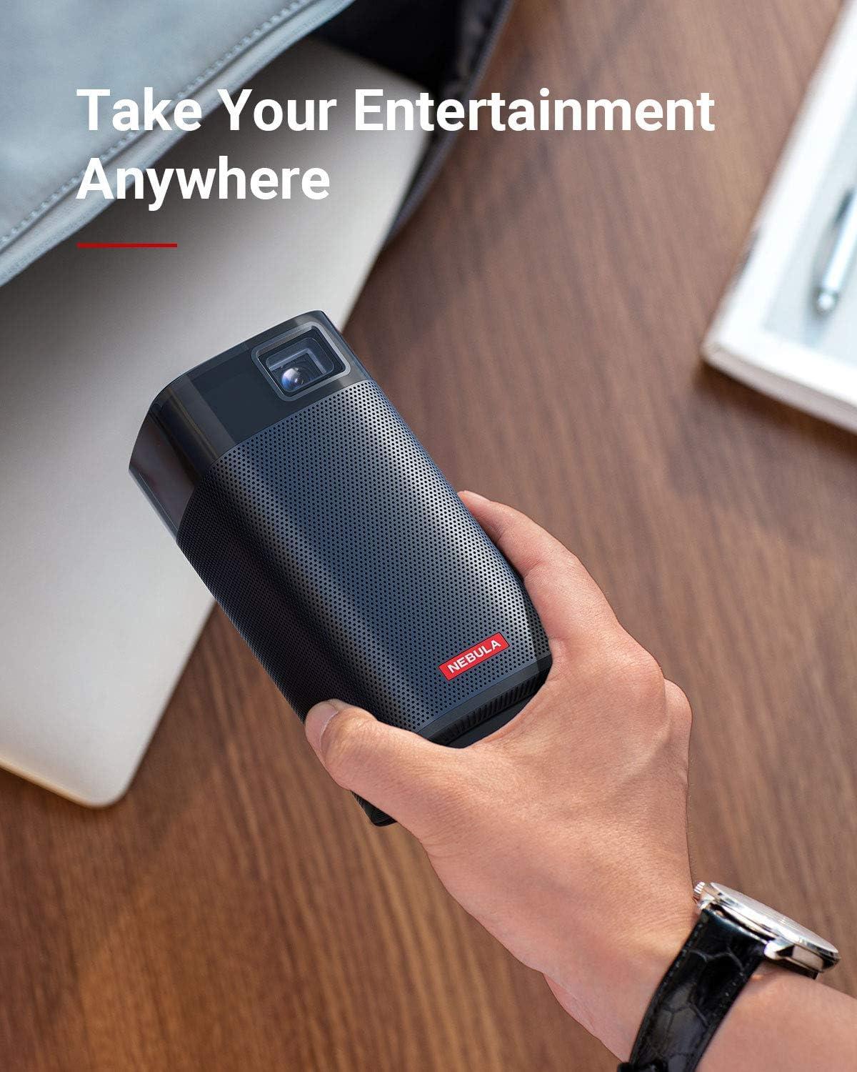 Anker NEBULA Apollo - Mini Projector with WiFi and Bluetooth, Portable and Small, Ideal for Outdoor Movies, 6W Speaker, 100 Inch Picture, Home Theater Experience, 4Hr Video Playtime (Renewed)