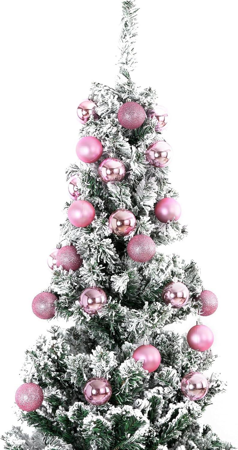 Fuebueo 24Pcs Christmas Balls Ornaments Shatterproof Hanging Ball for Holiday Wedding Party