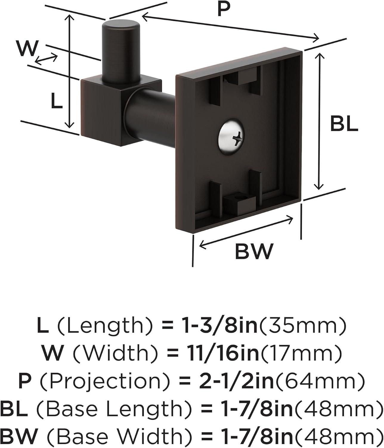 Amerock Appoint Wall Mounted Hook for Towel and Robe