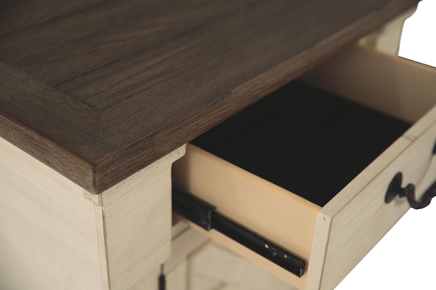 Bolanburg One Drawer Nightstand Antique White: Farmhouse Style with USB Ports - Signature Design by Ashley