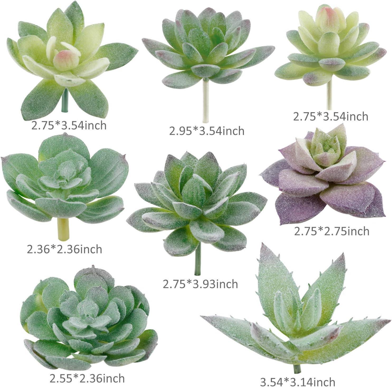 16 Pack Artificial Succulents Plants - Small Fake Plants for Miniature Gardens - Quality PVC Plastic - Faux Succulent Decor - Unique and Varied Designs - Ideal for Beautiful Gardens|The 16 pack of Art