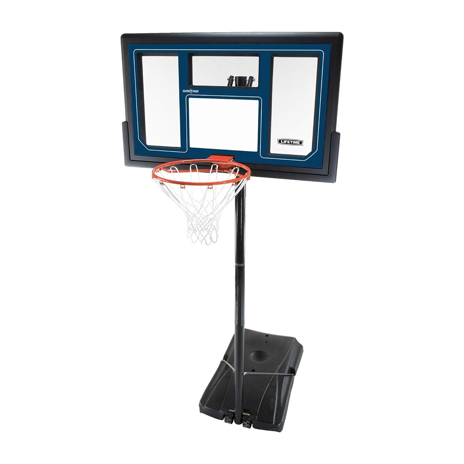 Lifetime Lifetime Height Adjustable Portable Basketball Hoop (50" Polycarbonate Backboard)