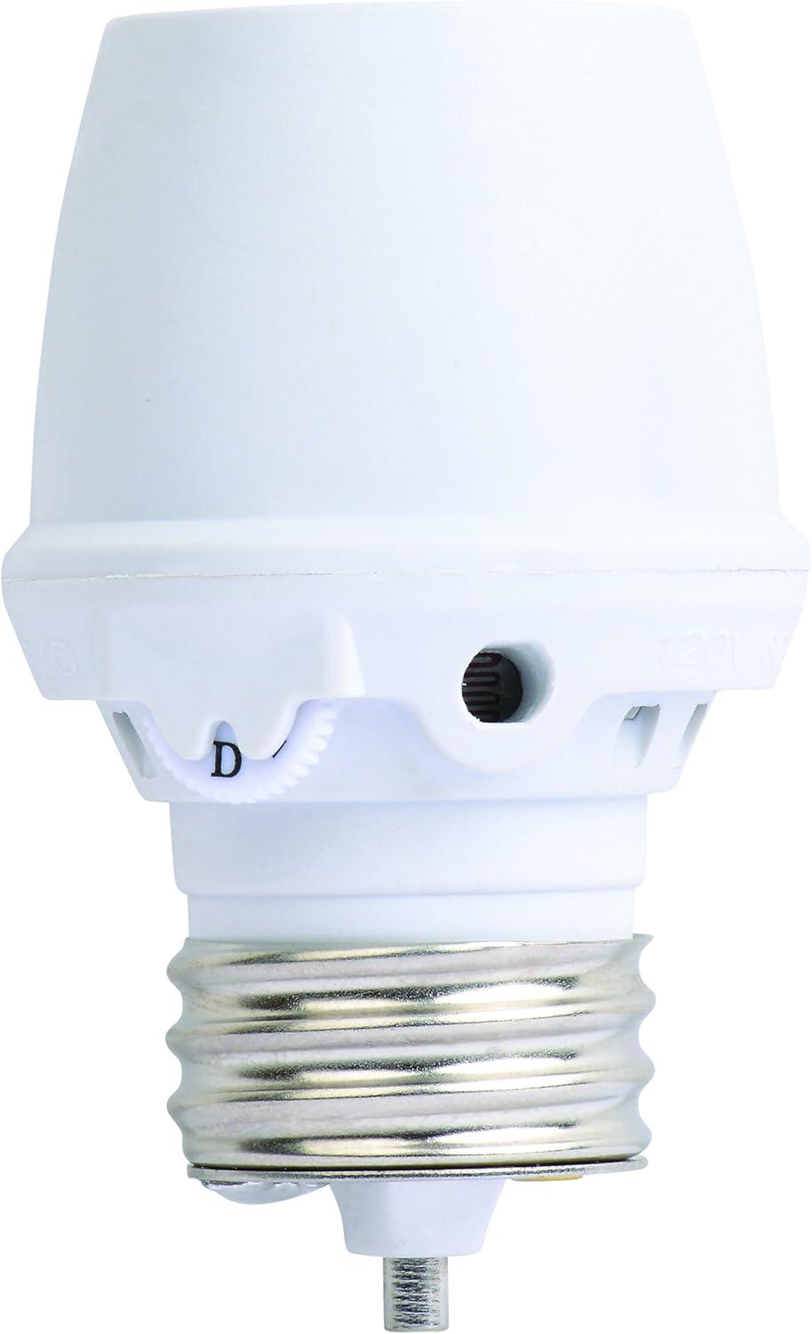 White Programmable Photoelectric Light Control Socket