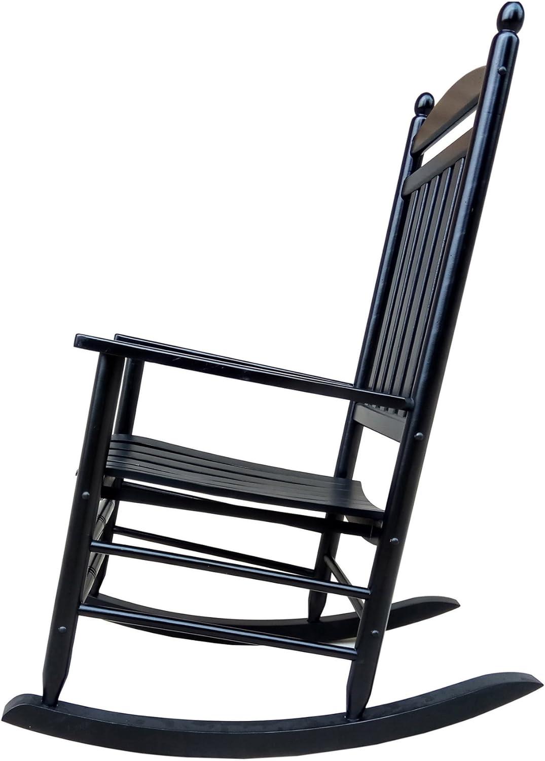 White Wood Traditional Outdoor Rocking Armchair