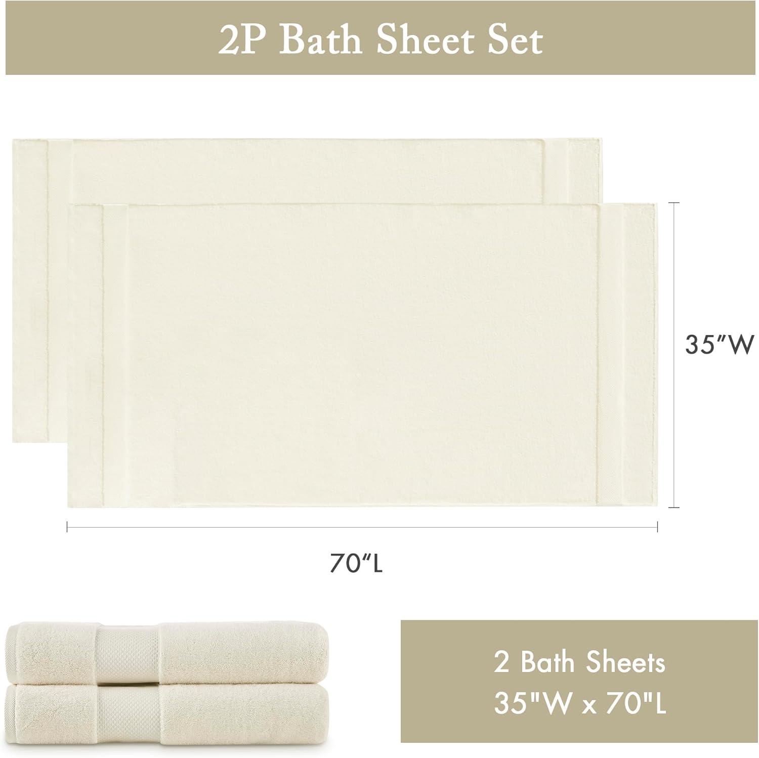 Madison Park Signature Turkish 100% Cotton Bath Sheet 2 Piece Set (Set of 2)