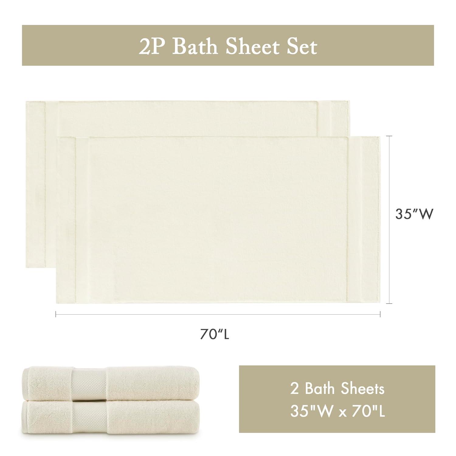 Madison Park Signature Turkish 100% Cotton Bath Sheet 2 Piece Set (Set of 2)