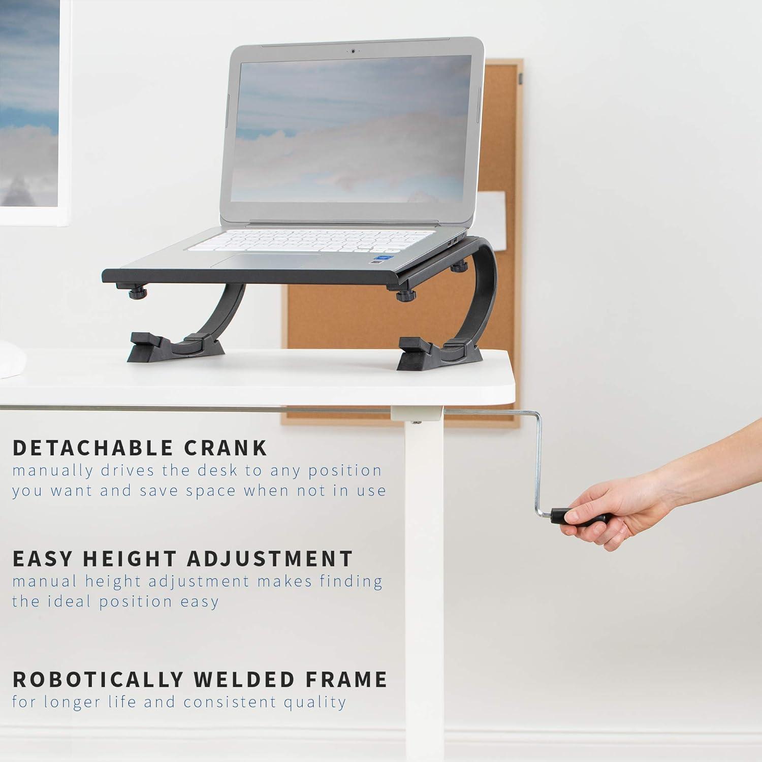 43in x 24in Manual Height Adjustable Desk