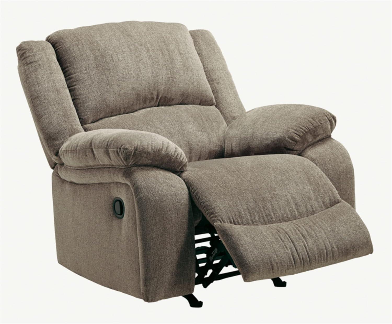 Signature Design by Ashley Draycoll Chenille Oversized Rocker Recliner Beige