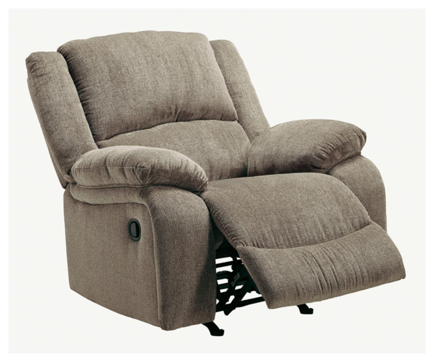 Signature Design by Ashley Draycoll Chenille Oversized Rocker Recliner Beige