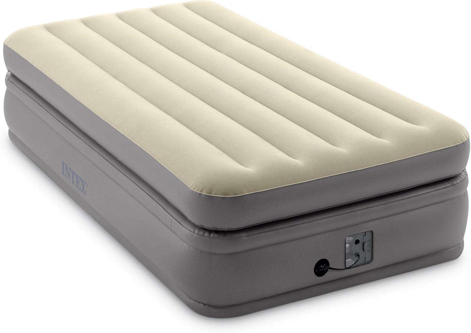 Intex Intex Dura Beam Plus Fiber-Tech Elevated Air Mattress with Built-In Pump