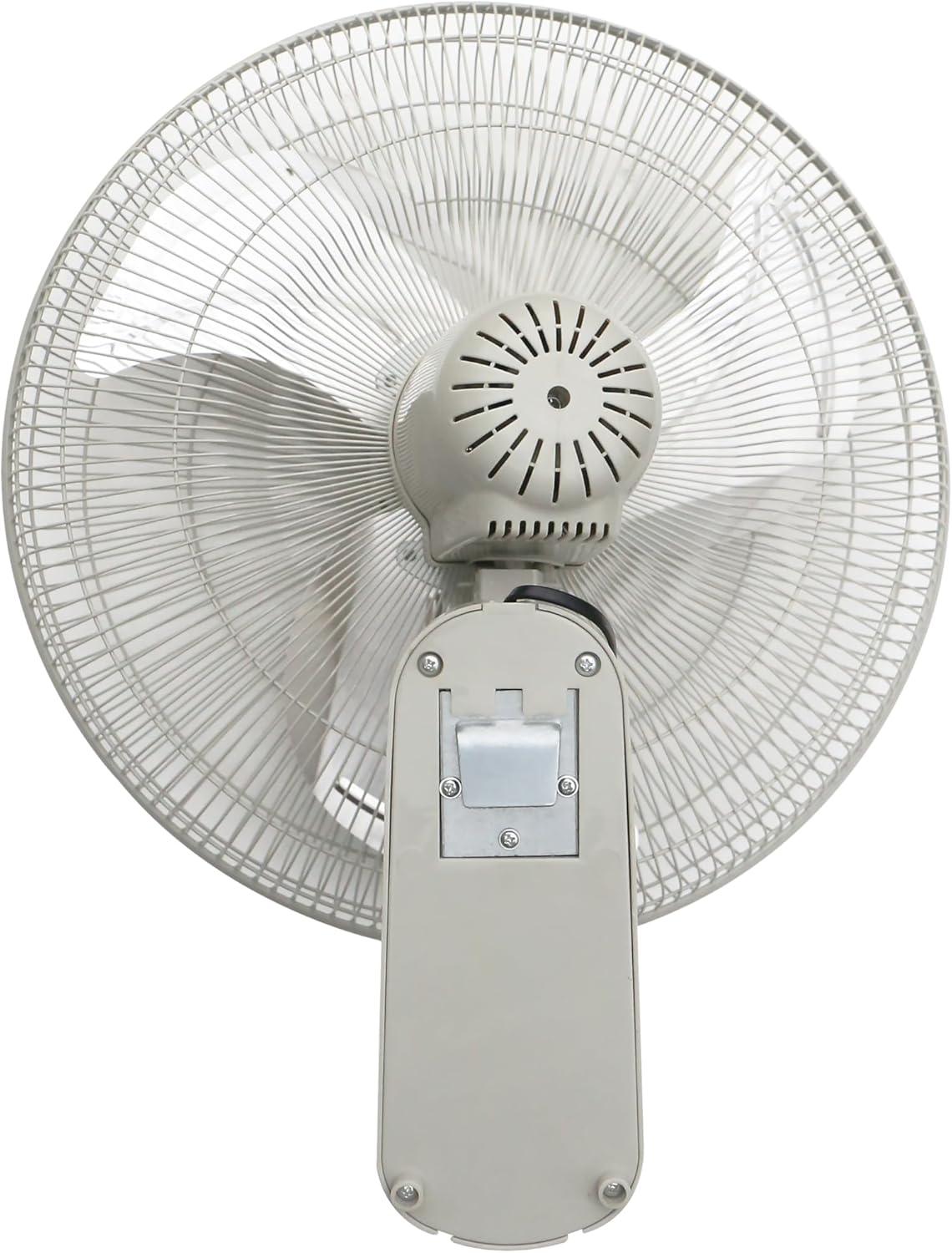 iLiving 18-Inch Metal Oscillating Wall Mount Fan with Adjustable Tilt