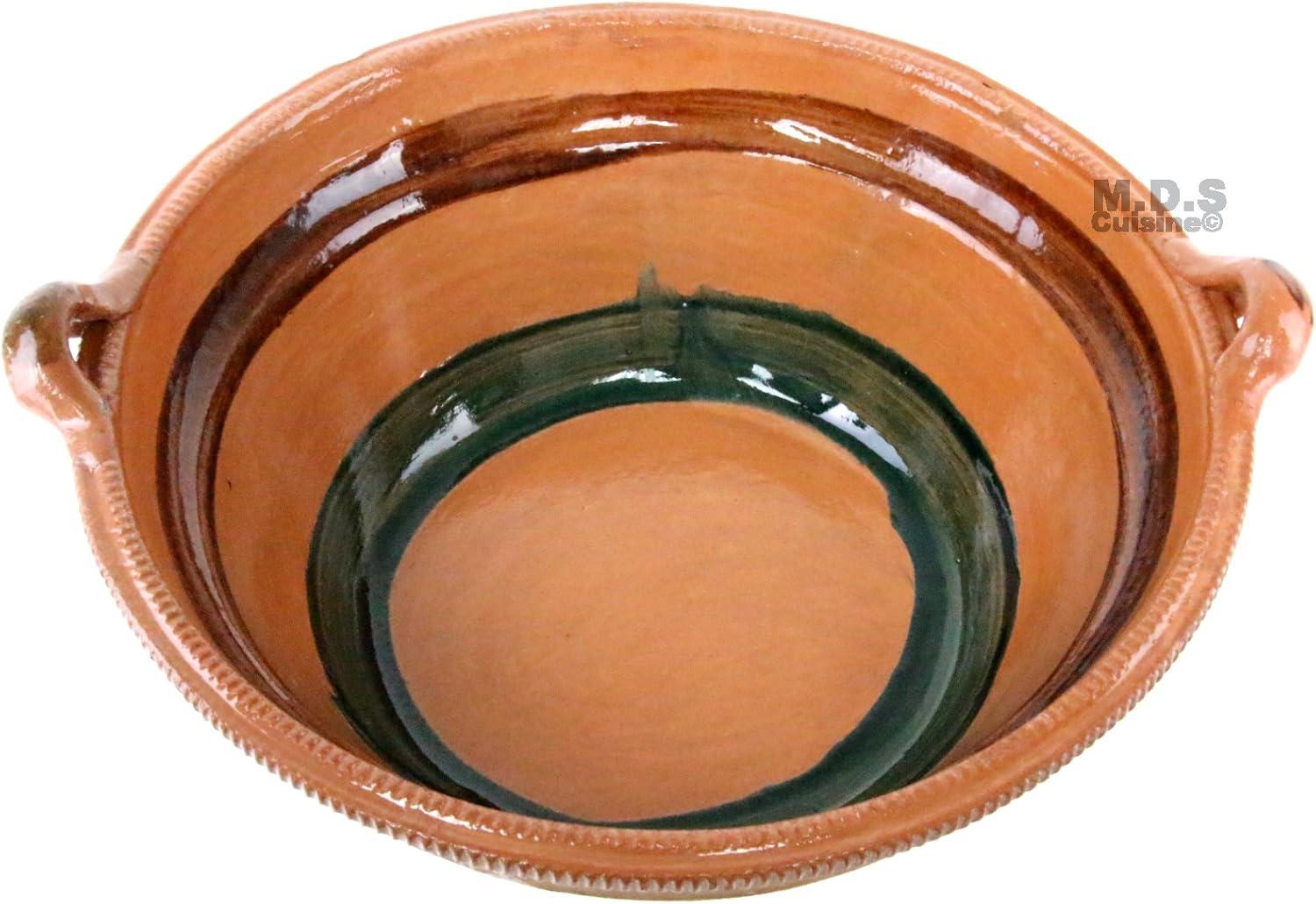 Cazuela De Barro 11.5” Mexican Clay Traditional Casserole Decorative Artisan Artezenia